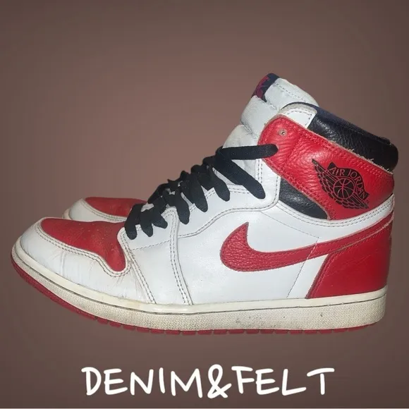 Mens Jordan 1 Retro High OG Heritage - Red/White/Black | PRELOVED!!👟👟