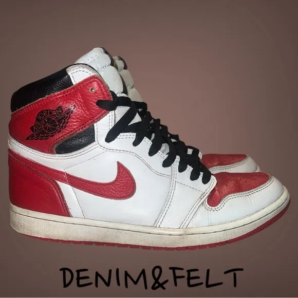 Mens Jordan 1 Retro High OG Heritage - Red/White/Black | PRELOVED!!👟👟