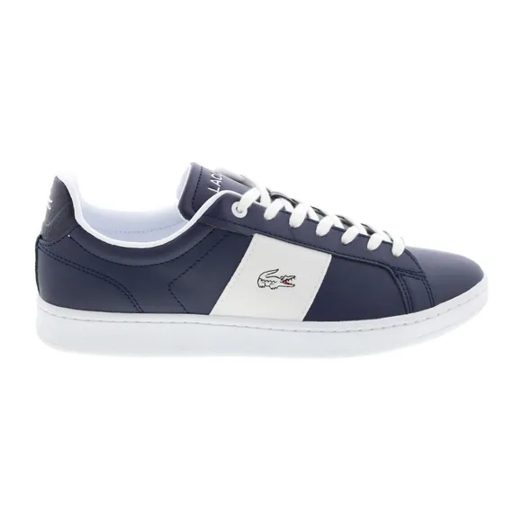 Mens Lacoste Sneakers Carnaby Pro Size CGR Bar Leather 12.5 NEW White Navy