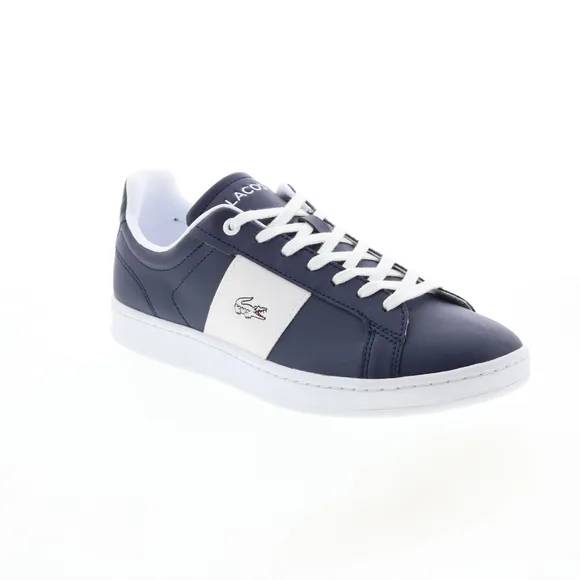 Mens Lacoste Sneakers Carnaby Pro Size CGR Bar Leather 12.5 NEW White Navy