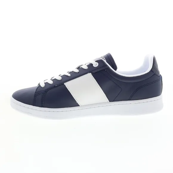 Mens Lacoste Sneakers Carnaby Pro Size CGR Bar Leather 12.5 NEW White Navy