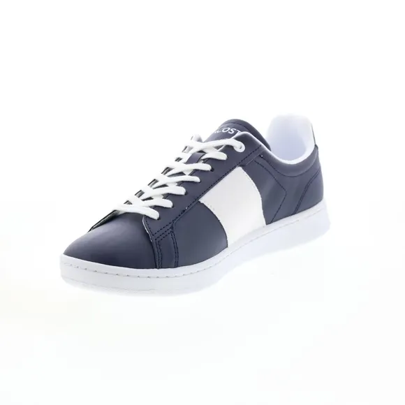 Mens Lacoste Sneakers Carnaby Pro Size CGR Bar Leather 12.5 NEW White Navy