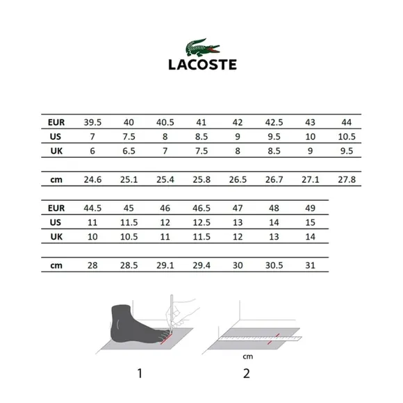 Mens Lacoste Sneakers Carnaby Pro Size CGR Bar Leather 12.5 NEW White Navy
