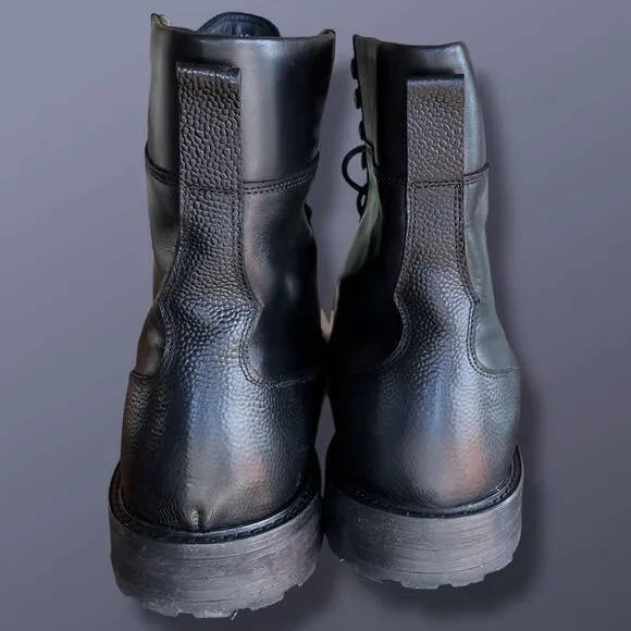 Men's Like New ANKARI FLORUSS Classic Black Fine Italian Leather Combat Boots