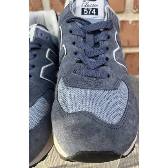 Men's New Balance Classic 574 Blue Athletic Sneaker Size 7.5D
