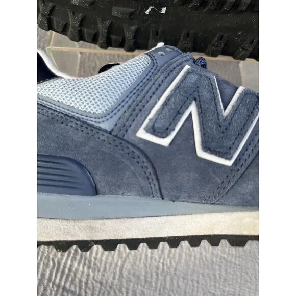 Men's New Balance Classic 574 Blue Athletic Sneaker Size 7.5D