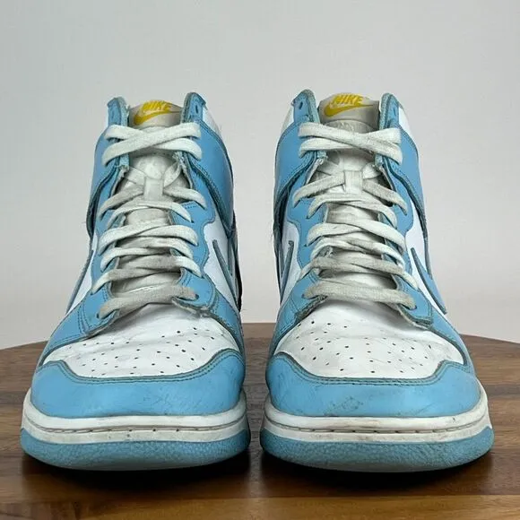 Mens Nike Dunk High Blue‎ Chill Leather Athletic Shoes Sneakers Size 13 M GUC