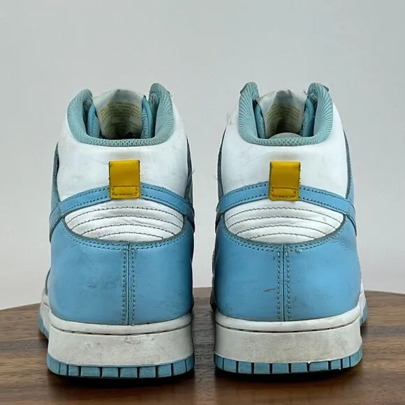 Mens Nike Dunk High Blue‎ Chill Leather Athletic Shoes Sneakers Size 13 M GUC