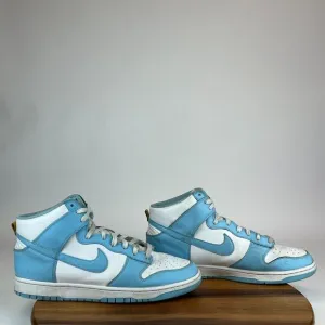 Mens Nike Dunk High Blue‎ Chill Leather Athletic Shoes Sneakers Size 13 M GUC