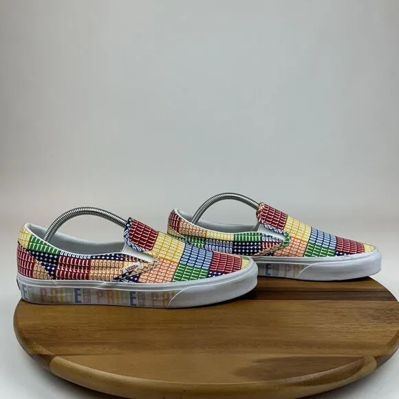 Mens Vans Classic Slip On‎ Pride Rainbow Skateboarding Sneakers Shoes Size 9.5 D