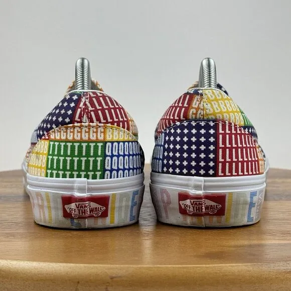 Mens Vans Classic Slip On‎ Pride Rainbow Skateboarding Sneakers Shoes Size 9.5 D