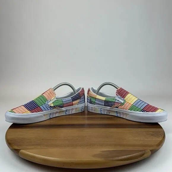 Mens Vans Classic Slip On‎ Pride Rainbow Skateboarding Sneakers Shoes Size 9.5 D