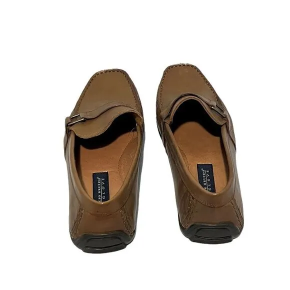 Men’s Giorgio Brutini Le Glove Brown Leather Driving Loafers Size 10 NWOT