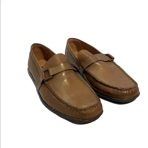 Men’s Giorgio Brutini Le Glove Brown Leather Driving Loafers Size 10 NWOT