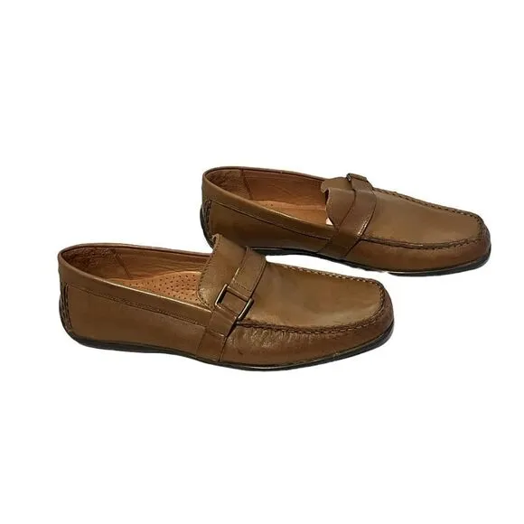 Men’s Giorgio Brutini Le Glove Brown Leather Driving Loafers Size 10 NWOT