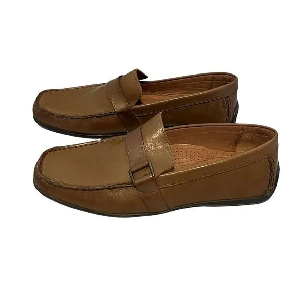 Men’s Giorgio Brutini Le Glove Brown Leather Driving Loafers Size 10 NWOT