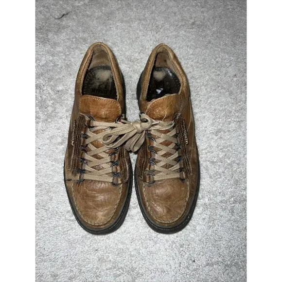 Mephisto Air-Relax Shoes Men’s Size 8 - 8.5 Lace Up Leather Brown Sneakers