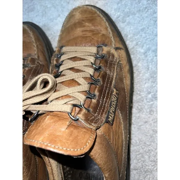 Mephisto Air-Relax Shoes Men’s Size 8 - 8.5 Lace Up Leather Brown Sneakers