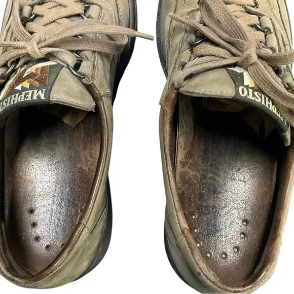 Mephisto Match Camel Suede Leather Women’s Walking Shoes Size 8