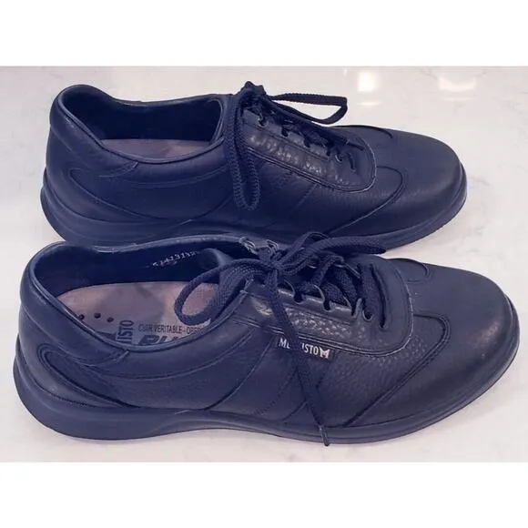 Mephisto Runoff Air-Jet Black Genuine Leather Walking Shoes (?) Men's Size 8.5