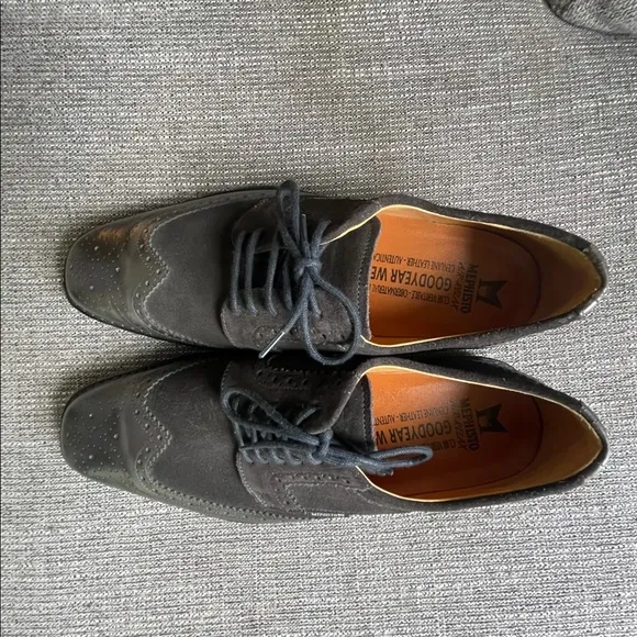 Mephisto Wingtip Air Relax Goodyear Welt Dark Brown Suede Men’s Shoes Size 11