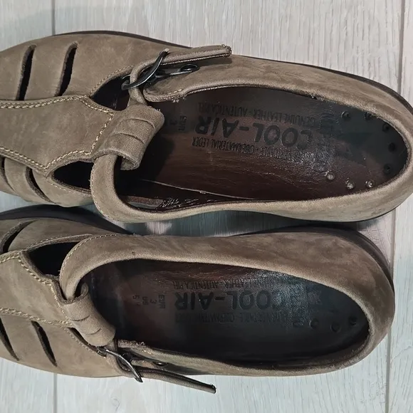 Mephisto Women Leather Mary Jane closed toe Loafer Slip on shoes mule sz 5.5