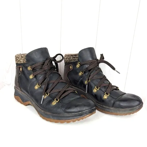 Merrell Eventyr Bluff Fashion Hiking Boots Size 9 Women's Black Brown Leather