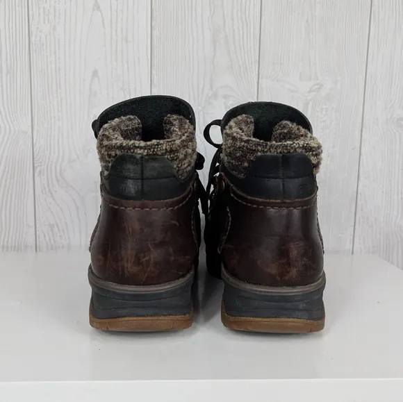 Merrell Eventyr Bluff Fashion Hiking Boots Size 9 Women's Black Brown Leather