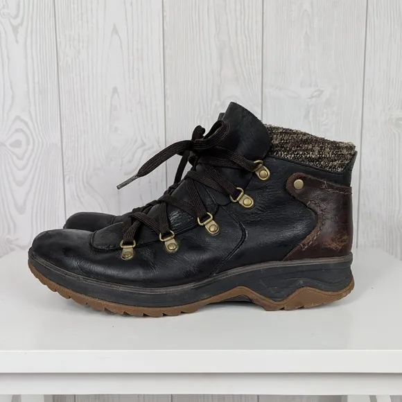 Merrell Eventyr Bluff Fashion Hiking Boots Size 9 Women's Black Brown Leather