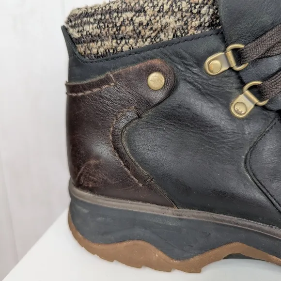 Merrell Eventyr Bluff Fashion Hiking Boots Size 9 Women's Black Brown Leather