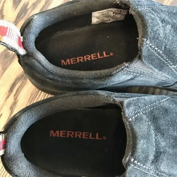 Merrell Performance Black Suede Leather Comfort Slip on Shoes Women’s Size 6