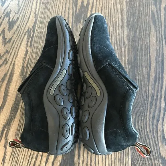 Merrell Performance Black Suede Leather Comfort Slip on Shoes Women’s Size 6