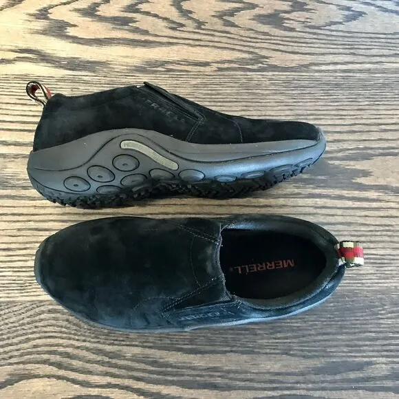 Merrell Performance Black Suede Leather Comfort Slip on Shoes Women’s Size 6