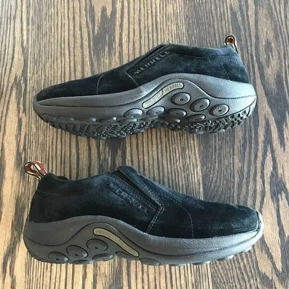 Merrell Performance Black Suede Leather Comfort Slip on Shoes Women’s Size 6
