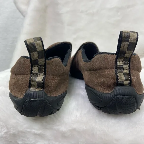 Merrell Womens leather suede gunsmoke slip on shoes size 8 Vibram soles