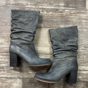 METISSE Beautiful Stylish Gray Leather Women's Boots, Size 8 MADE IN 🇪🇸 SPAIN