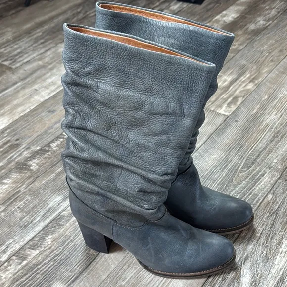 METISSE Beautiful Stylish Gray Leather Women's Boots, Size 8 MADE IN 🇪🇸 SPAIN