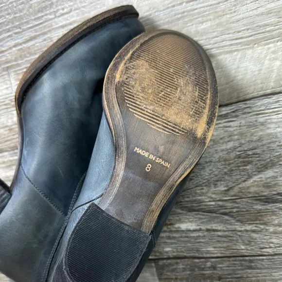 METISSE Beautiful Stylish Gray Leather Women's Boots, Size 8 MADE IN 🇪🇸 SPAIN