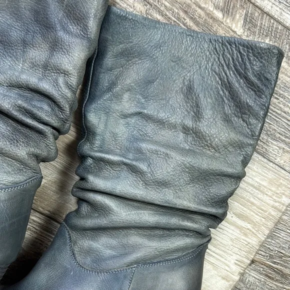 METISSE Beautiful Stylish Gray Leather Women's Boots, Size 8 MADE IN 🇪🇸 SPAIN