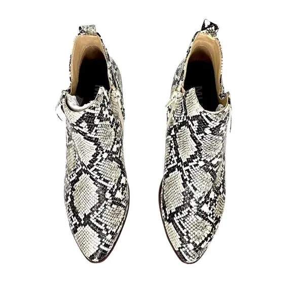MIA booty Auden Snakeskin (brown &amp; tan) print ankle style size 7 1/2