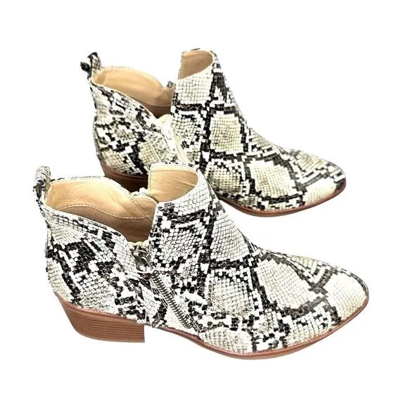 MIA booty Auden Snakeskin (brown &amp; tan) print ankle style size 7 1/2