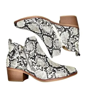 MIA booty Auden Snakeskin (brown &amp; tan) print ankle style size 7 1/2