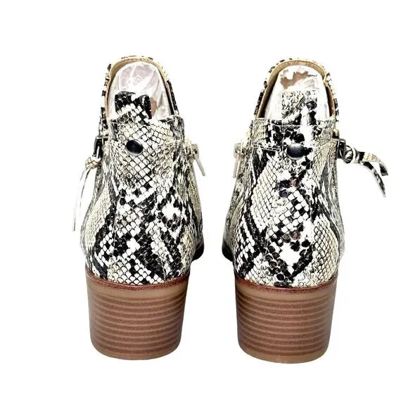 MIA booty Auden Snakeskin (brown &amp; tan) print ankle style size 7 1/2