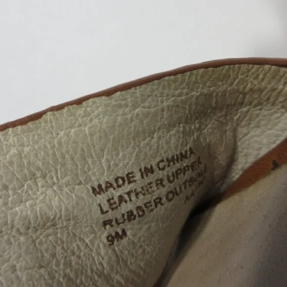 MICHAEL KORS Amelie Mule Sandal Sz 9 Luggage Brown Leather Wood Heel Slide Shoes
