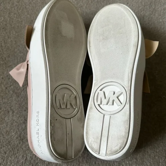 Michael Kors ‘Bella’ Blush Leather Slip-On Shoes~10