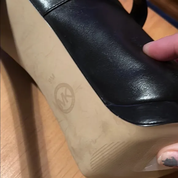 Michael Kors Black Peep-Toe Ankle Boots