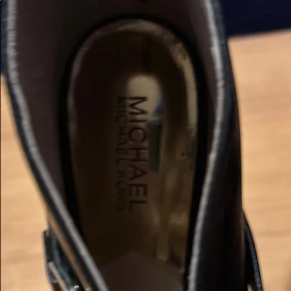 Michael Kors Black Peep-Toe Ankle Boots