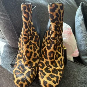 Michael Kors Clara Natural Printed Haircalf Bootie - size 9