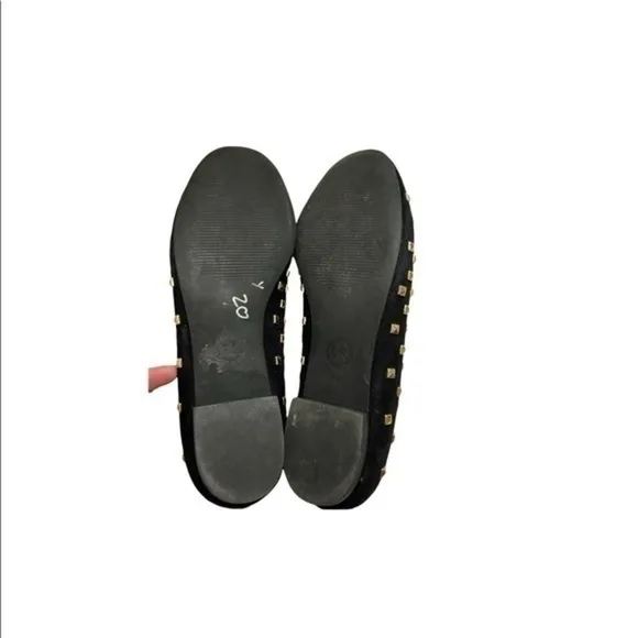 Michael kors gold and black studded shoes