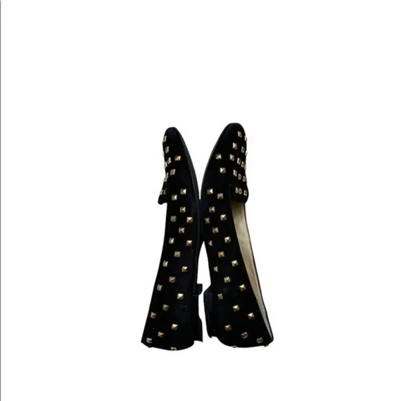 Michael kors gold and black studded shoes